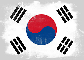 Image showing Flag of South Korea painted with brush