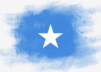 Image showing Flag of Somalia painted with brush