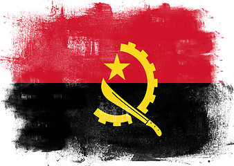 Image showing Flag of Angola painted with brush
