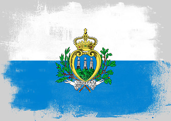 Image showing Flag of San Marino painted with brush