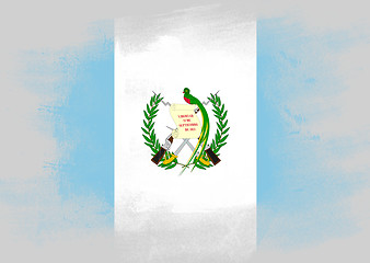 Image showing Flag of Guatemala painted with brush