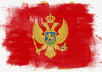 Image showing Flag of Montenegro painted with brush