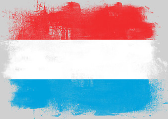 Image showing Flag of Luxembourg painted with brush