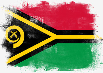 Image showing Flag of Vanuatu painted with brush