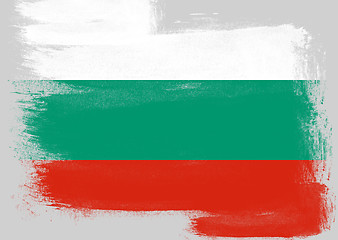 Image showing Flag of Bulgaria painted with brush