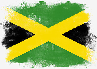 Image showing Flag of Jamaica painted with brush