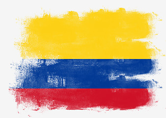 Image showing Flag of Colombia painted with brush