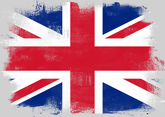 Image showing Flag of United Kingdom painted with brush