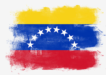 Image showing Flag of Venezuela painted with brush