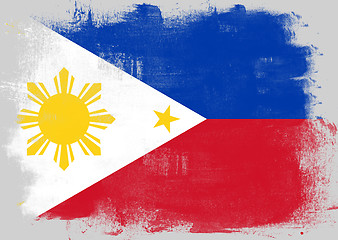 Image showing Flag of Philippines painted with brush