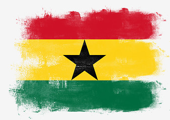 Image showing Flag of Ghana painted with brush