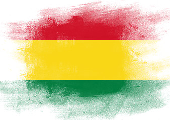 Image showing Flag of Bolivia painted with brush