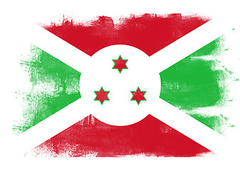 Image showing Flag of Burundi painted with brush