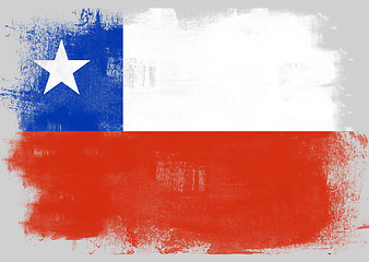 Image showing Flag of Chile painted with brush