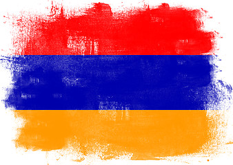 Image showing Flag of Armenia painted with brush