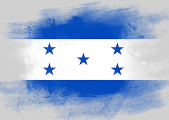 Image showing Flag of Honduras painted with brush