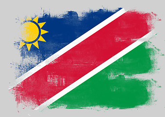 Image showing Flag of Namibia painted with brush