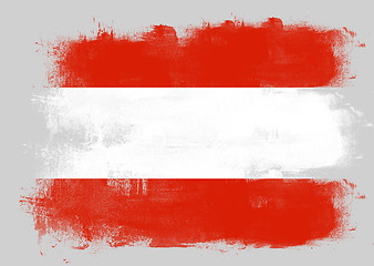 Image showing Flag of Austria painted with brush