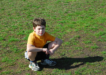 Image showing Little boy upset