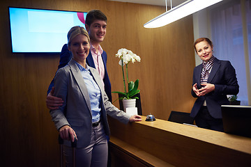 Image showing Couple on a business trip