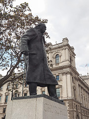 Image showing Churchill statue in London