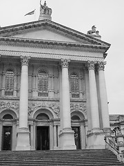 Image showing Black and white Tate Britain in London