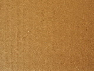 Image showing Brown corrugated cardboard background