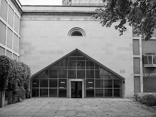 Image showing Black and white Tate Britain in London