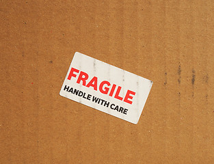 Image showing Fragile sign