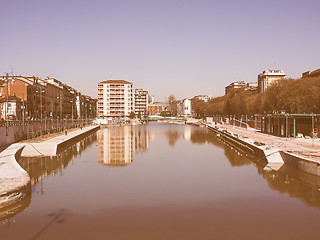 Image showing Retro looking Milan Darsena