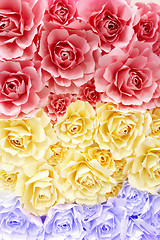 Image showing roses made from colored paper