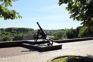 Image showing old cannon in the park of Chernihiv