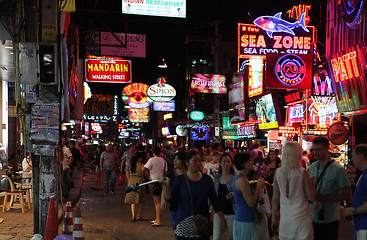 Image showing Nightlife on street in thailand