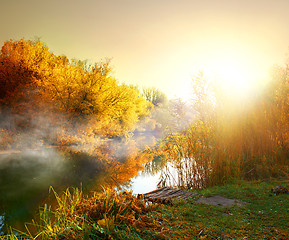 Image showing Fog in autumn