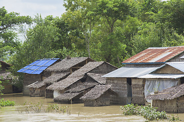 Image showing Monsoon flooding in Myanmar 2015