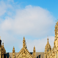 Image showing in london old historical    parliament glass  window    structur