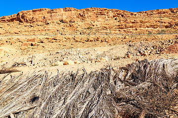 Image showing in   valley  morocco  africa   dry mountain ground isolated hill