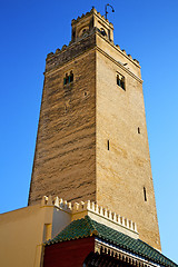 Image showing the history     africa  minaret  blue    sky