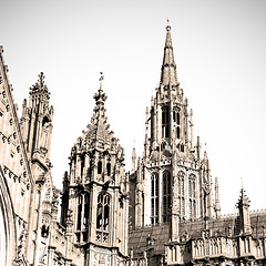 Image showing old in london  historical    parliament glass  window    structu