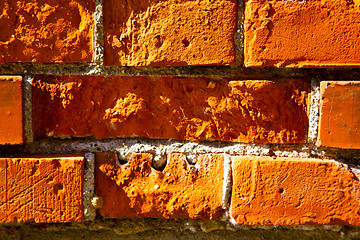 Image showing milan  in italy old   brick   the    abstract  background stone