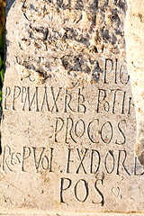 Image showing tombstone in africa morocco  marble and concrete