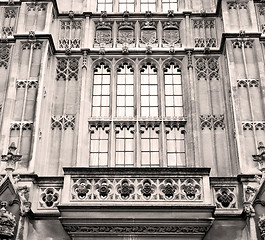 Image showing old in london  historical    parliament glass  window    structu