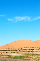 Image showing sunshine in the desert of morocco sand and  