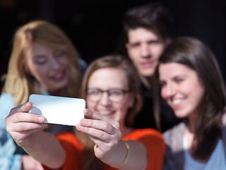 Image showing students group taking selfie