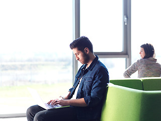 Image showing student working on laptop