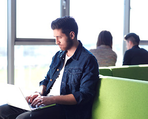 Image showing student working on laptop