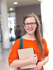 Image showing student girl with tablet computer