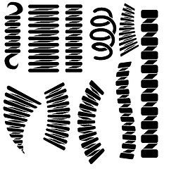 Image showing Set of Springs Silhouettes