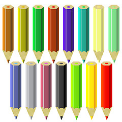 Image showing Set of Colorful Pencils