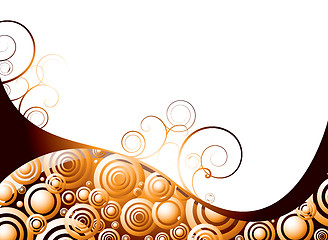 Image showing floral space orange